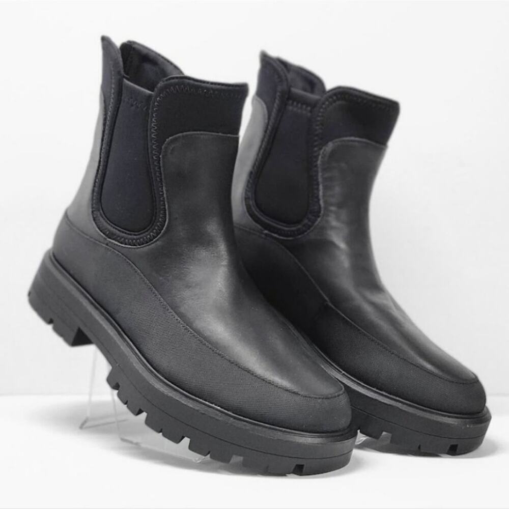 Lucky brand black Allehia Modern Lug sole Chelsea Boots Booties 8.5‎ 9.5 7.5 New - Picture 12 of 15